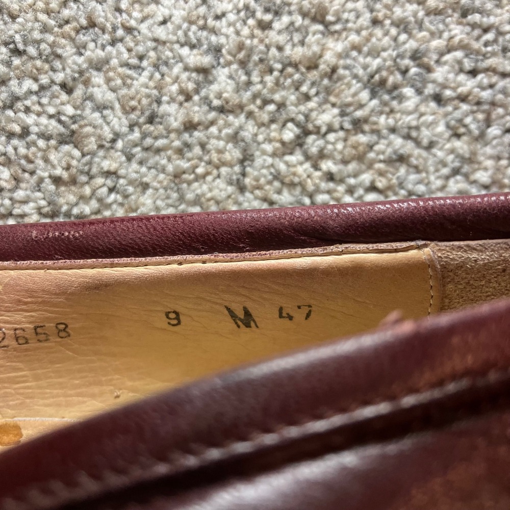 Bragano Cole Haan Womens 9M Burgundy Leather Penny Loafers Made in Italy Classic - Picture 9 of 10